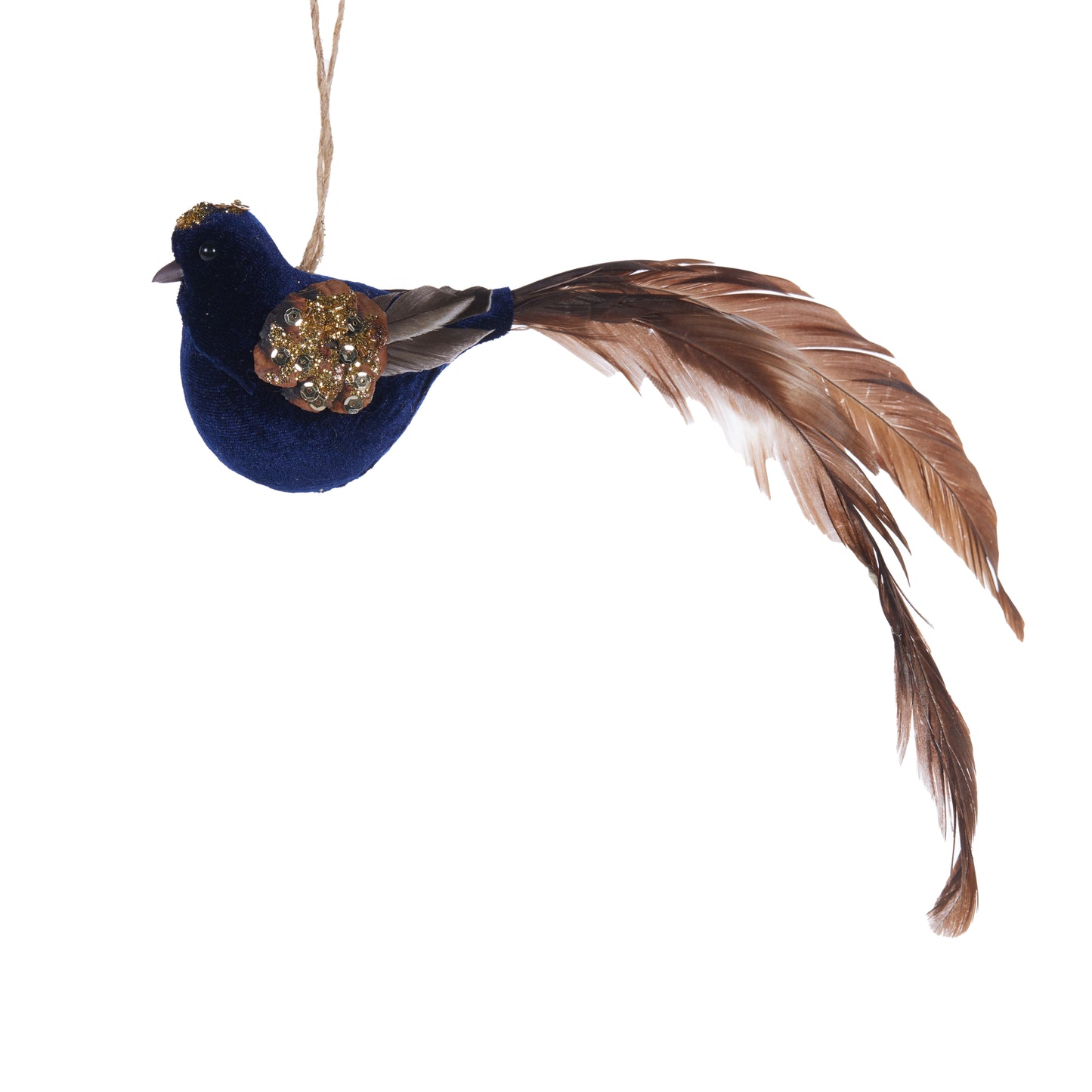 Navy Velour Dove Hanging