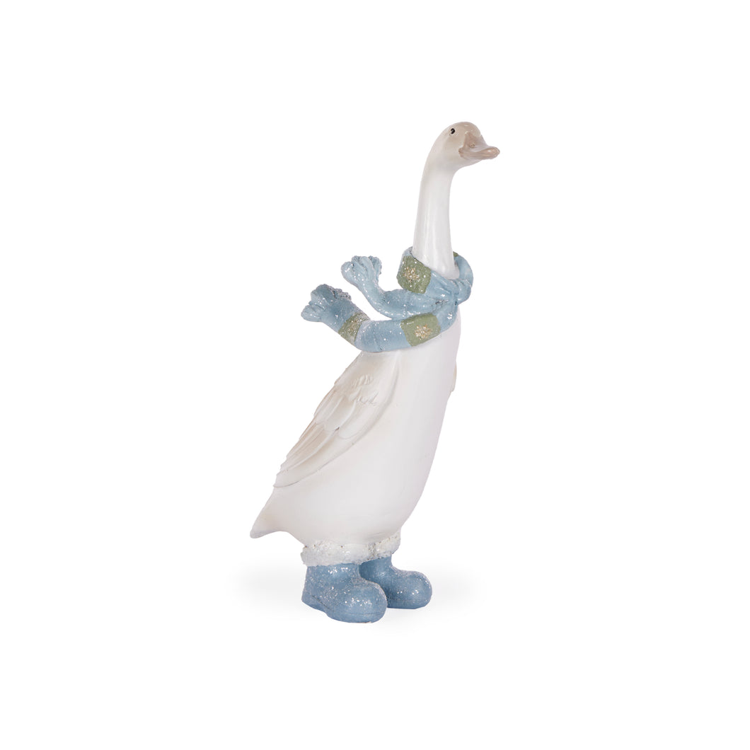 Small Snowy Blue Duck With Scarf