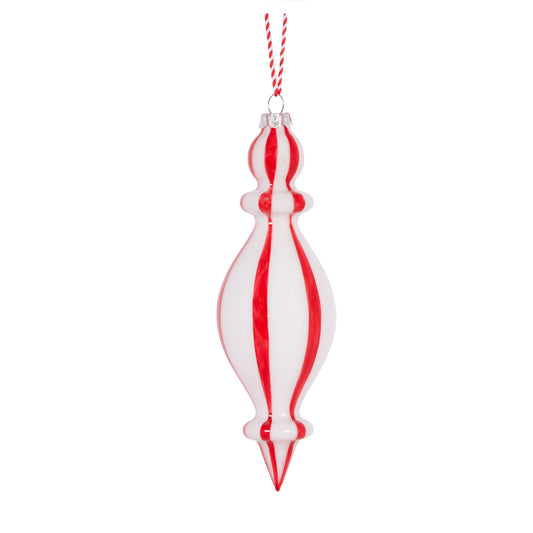 High Shine Peppermint Long Finial