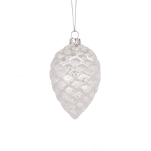 Load image into Gallery viewer, Icy White Pinecone Bauble
