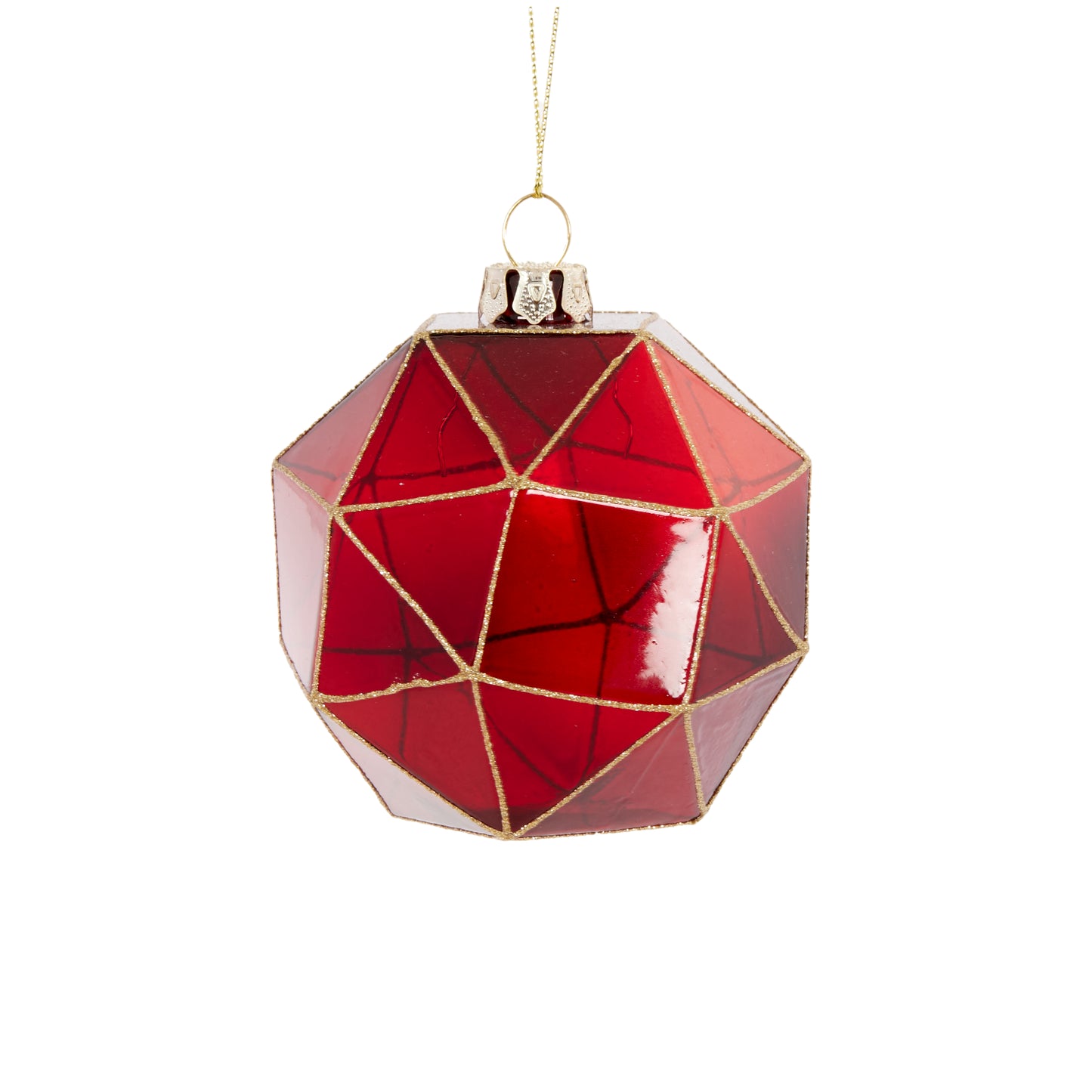 Ruby Geometric Bauble