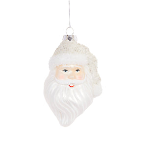 Frosted Santa Ornament