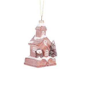 Retro Gingerbread Cottage Ornament