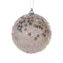 Load image into Gallery viewer, Metallic Champagne Snowflakes Bauble
