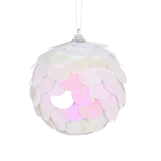 Iridescent Scalloped Bauble