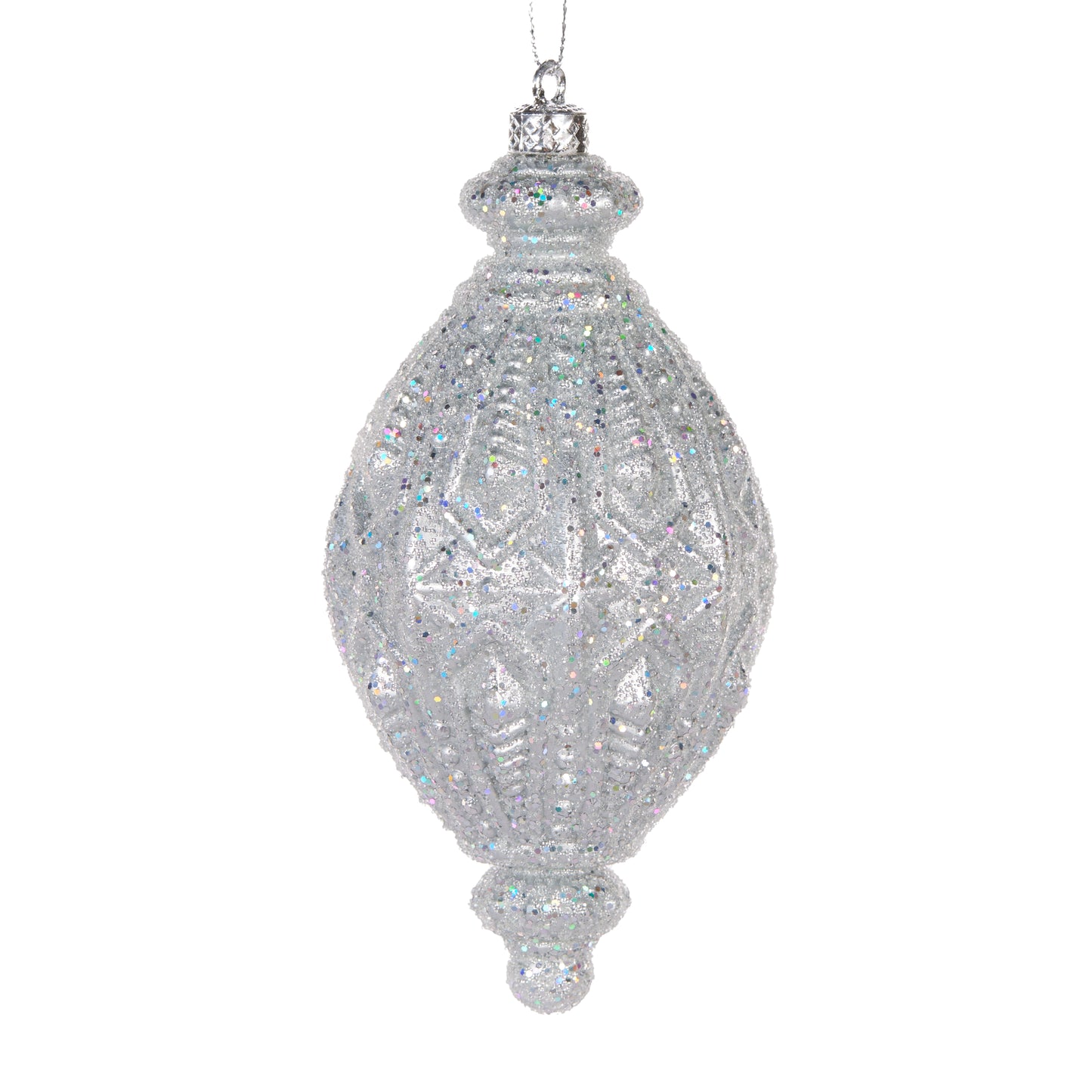 Silver Intricate Drop Bauble