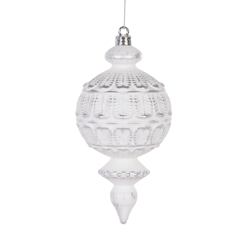 White And Silver Aztec Finial