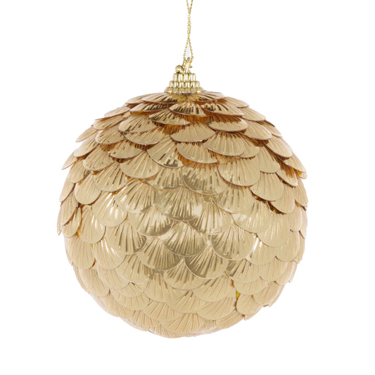 Metallic Gold Ginkgo Bauble