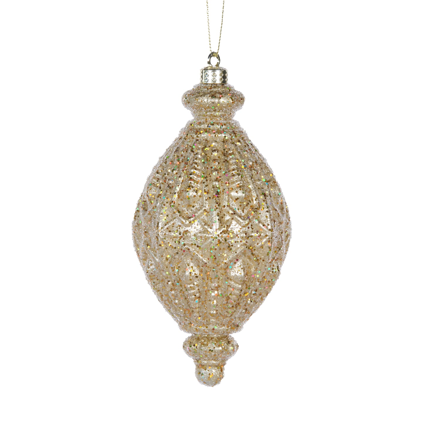 Metallic Gold Intricate Drop Bauble