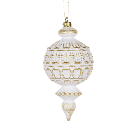 White And Gold Aztec Finial