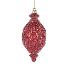 Load image into Gallery viewer, Matte Red Intricate Drop Bauble
