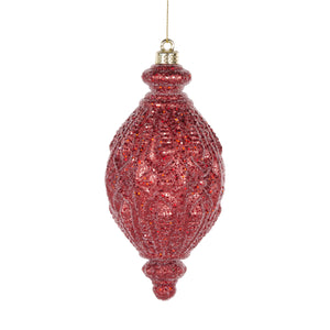 Matte Red Intricate Drop Bauble