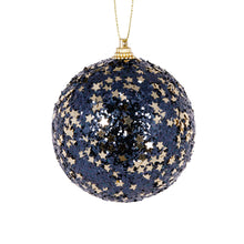 Load image into Gallery viewer, Midnight Blue Stars Bauble
