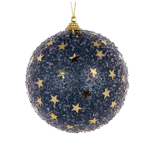 Midnight Blue Gold Stars Baubles