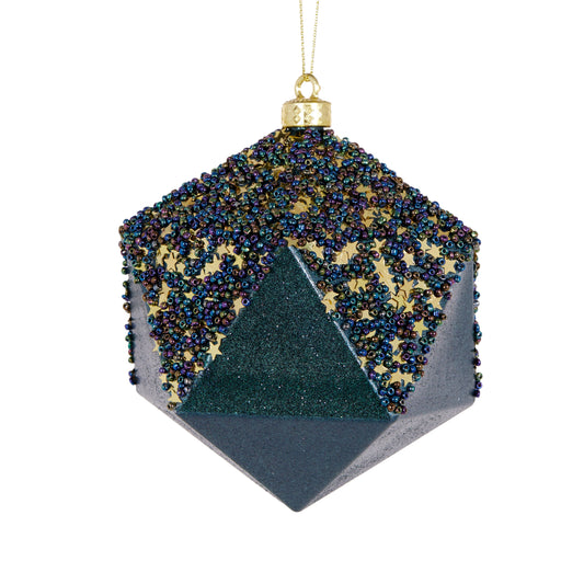 Midnight Blue Geometric Bauble