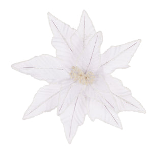 White Poinsettia Clip Flower