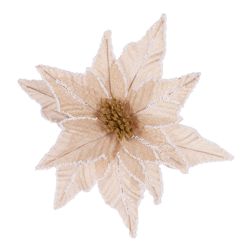 Natural Poinsettia Clip Flower