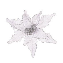 Load image into Gallery viewer, Luxe White Poinsettia Flower Clip
