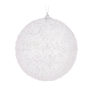 Xl White Crystals Bauble