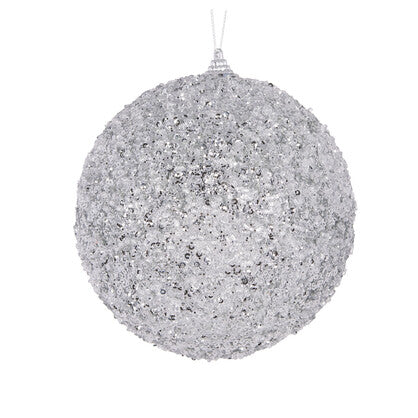 XL Silver Crystals Bauble