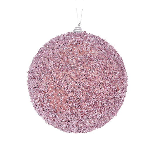 Xl Pink Crystals Bauble