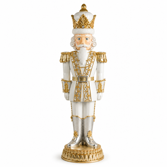 195Cm White & Gold Nutcracker