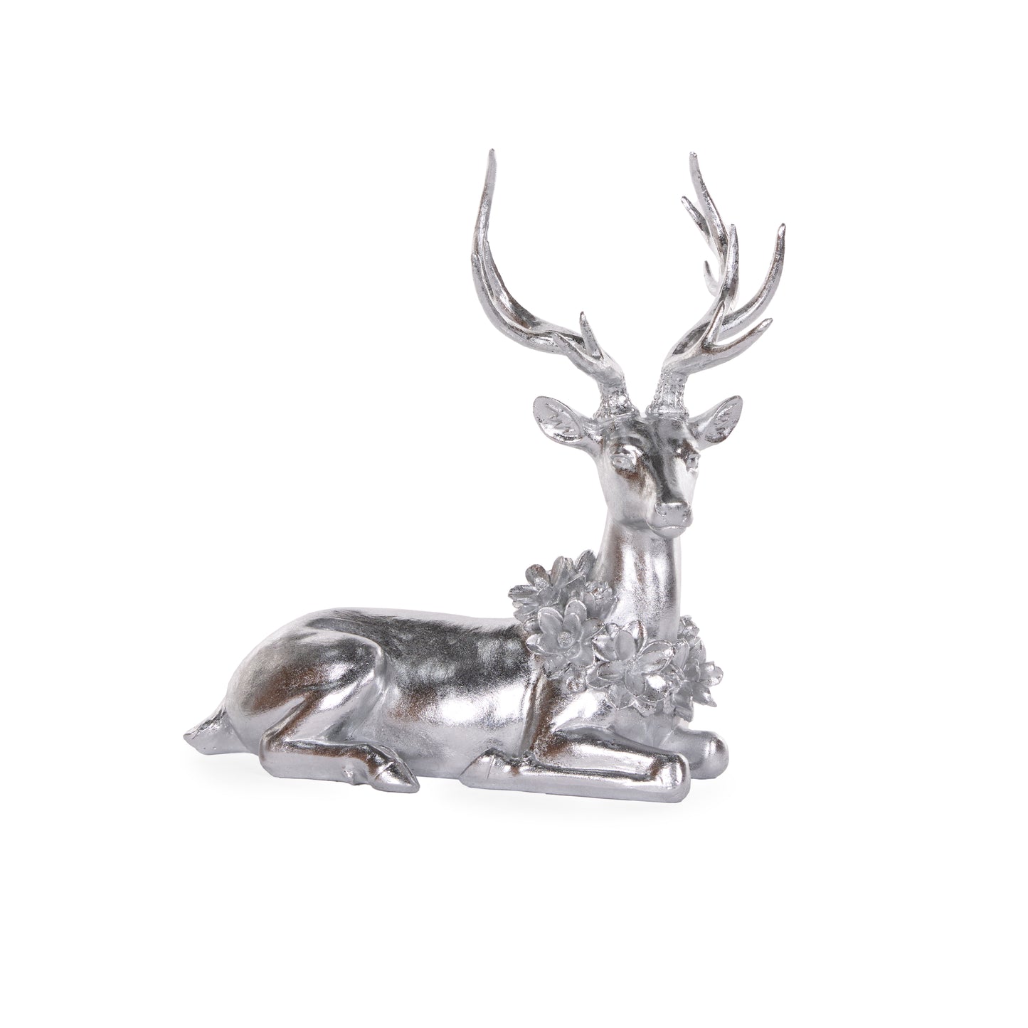 Lying Magnolia Deer Silver