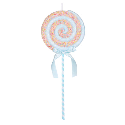 Blue Sprinkles Swirl Lollipop