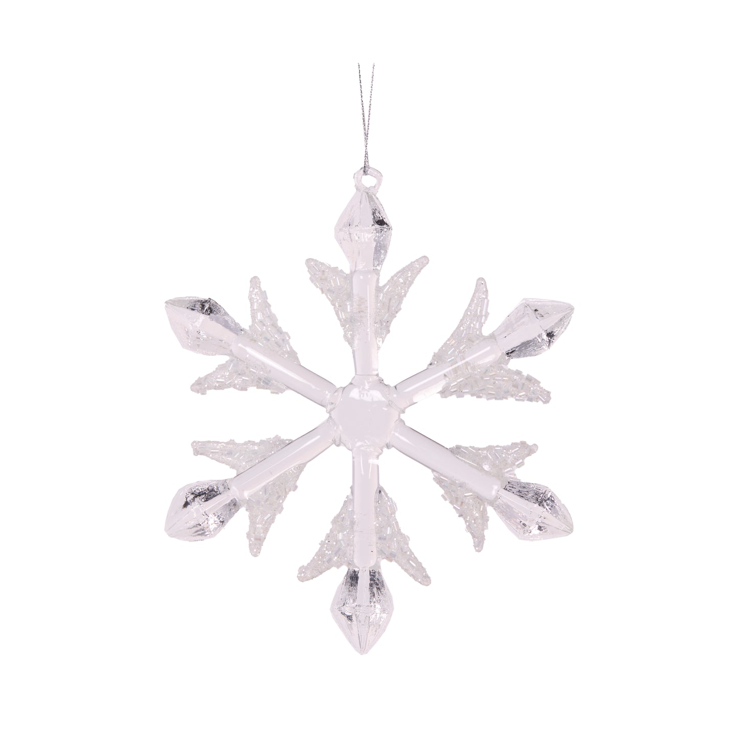 Glass Beaded Snowflake Hanging