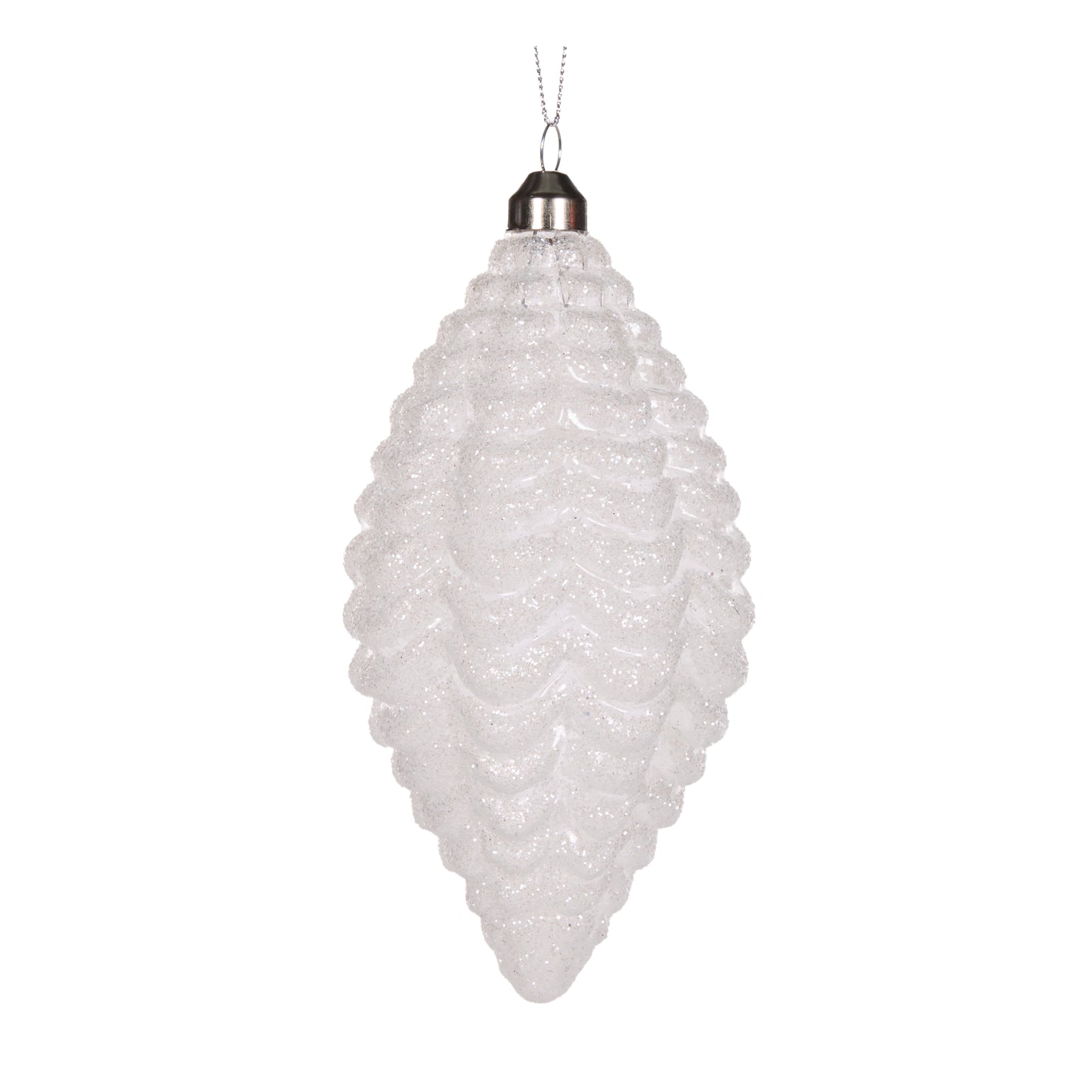 Frosted Pleated Drop Bauble