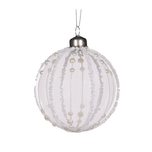 Clear Pearl Pebble Bauble