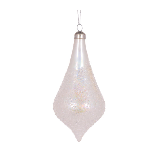 White Bubbles Tear Drop Bauble