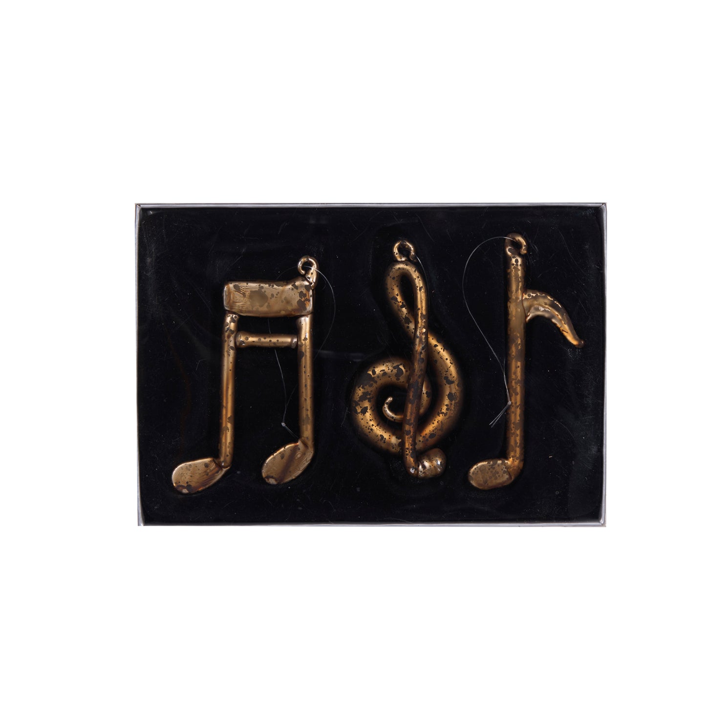 Set/3 Copper Glass Music Notes