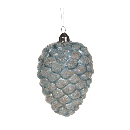 Frosty Blue Pinecone Bauble