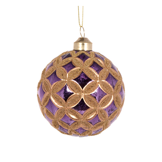 Purple And Gold Floret Bauble