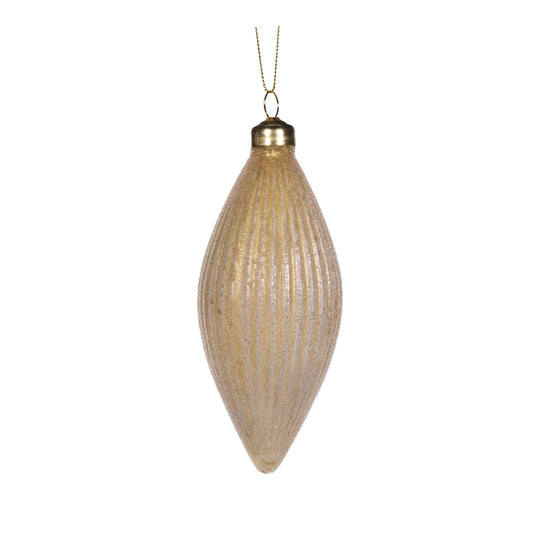 Antique Ribbed Drop Bauble