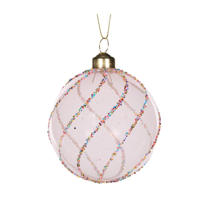 Pink Sprinkles Swirl Bauble Hanging