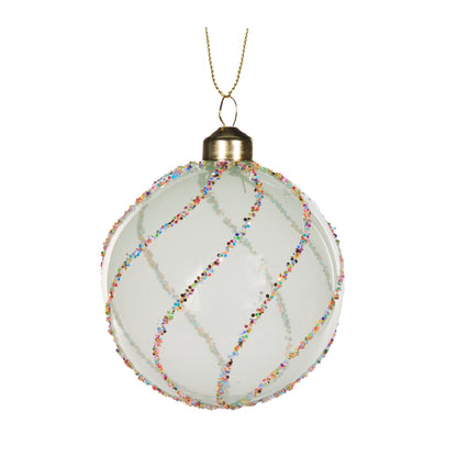 Blue Sprinkles Swirl Bauble Hanging