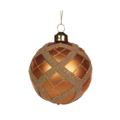 Copper Tartan Bauble