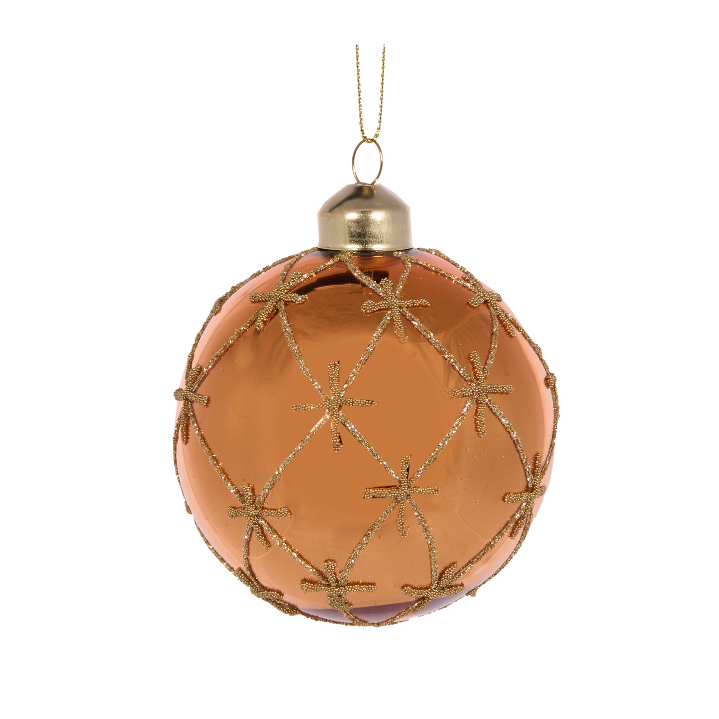 High Shine Copper Quilt Bauble