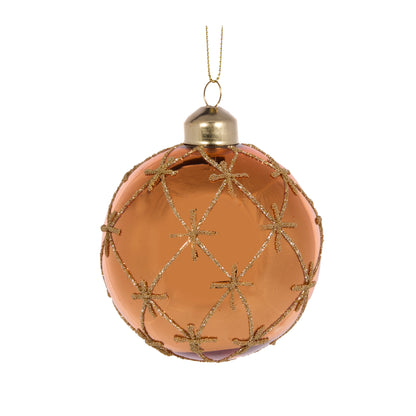 High Shine Copper Quilt Bauble