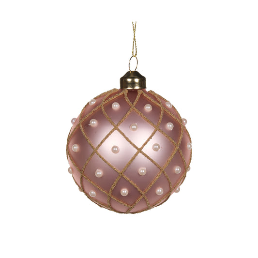 Pink Quilted Pearl Bauble