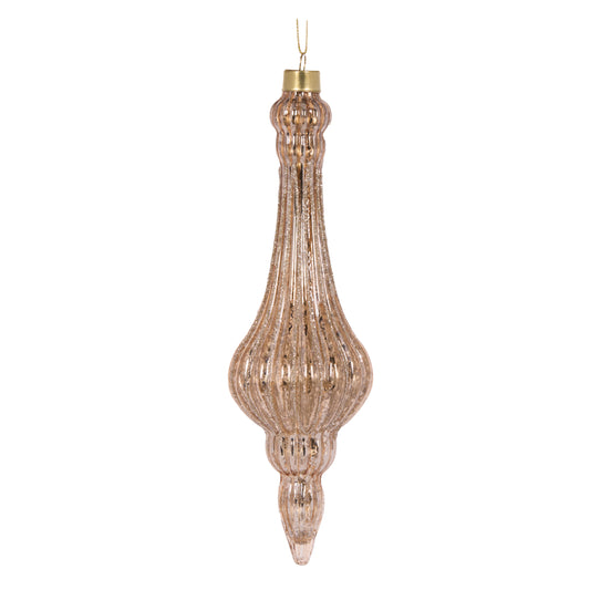 Rose Gold Glittered Chandelier Finial