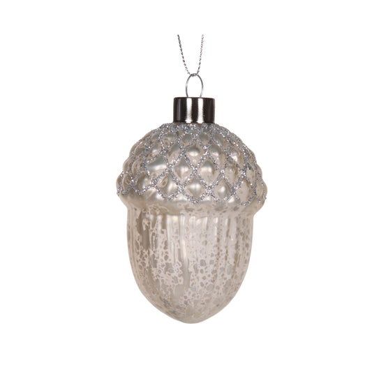 Ivory Acorn Bauble