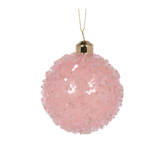 Light Pink Flaked Bauble