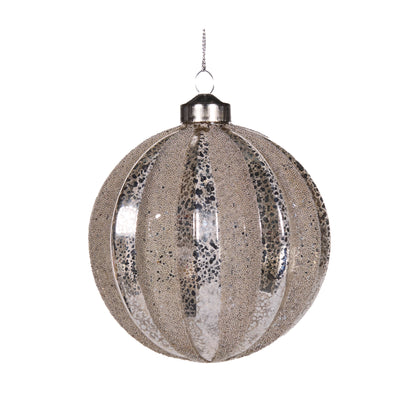 Antique Silver Beaded Bauble