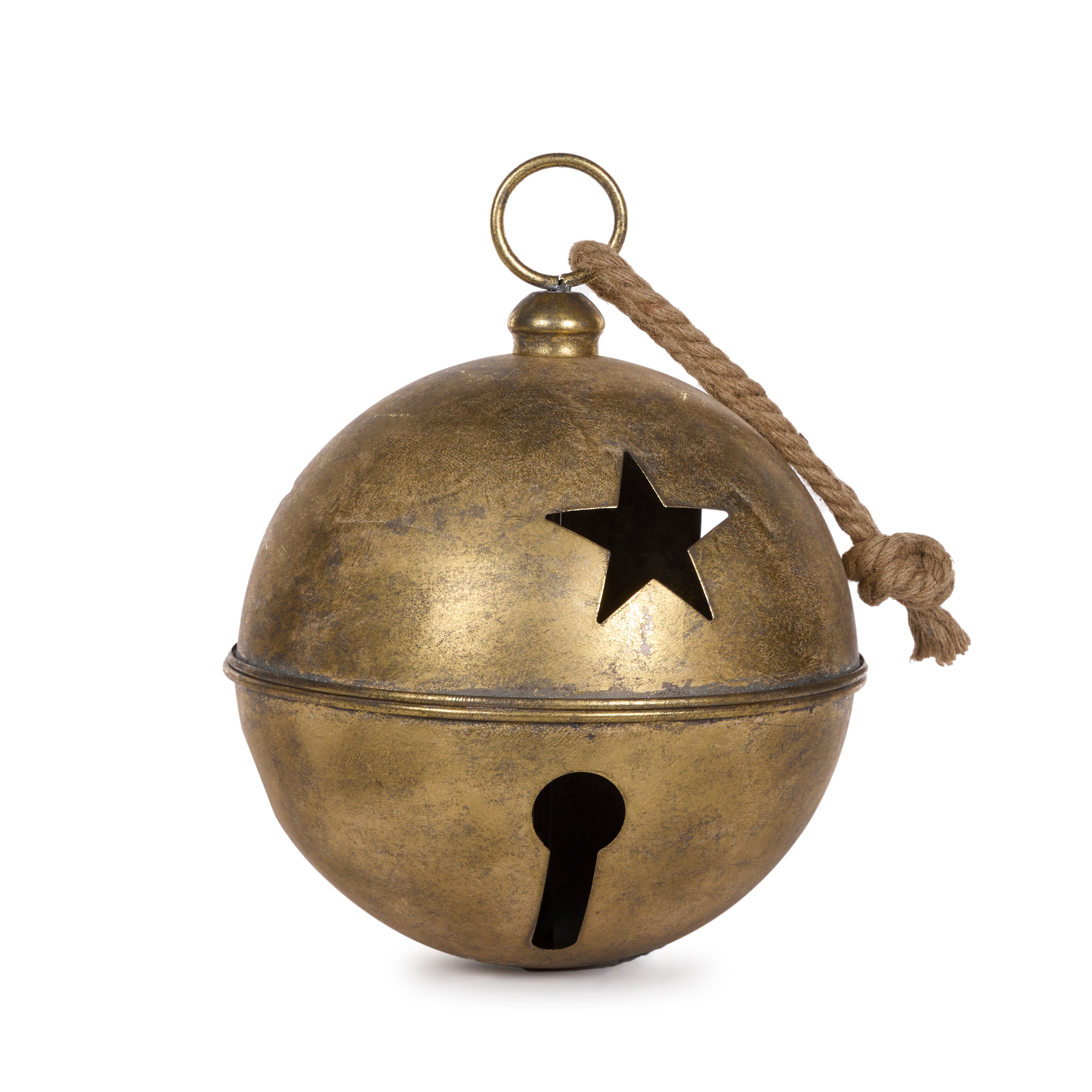 30 Cm Antique Gold Bell – Holly & Ivy