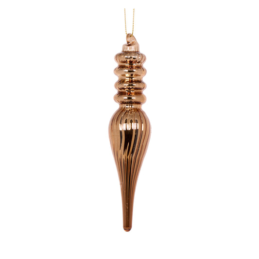 High Shine Brown Drop Finial