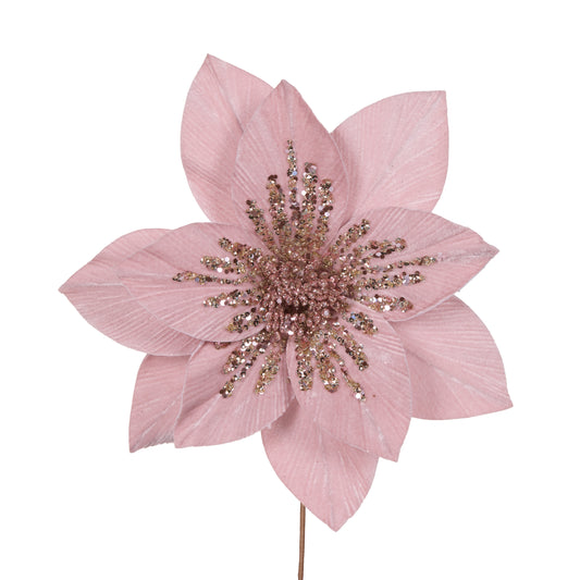 Pink Velour Starburst Flower