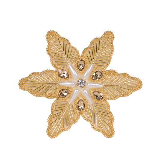 Gold Embelished Jewel Snowflake Hanging